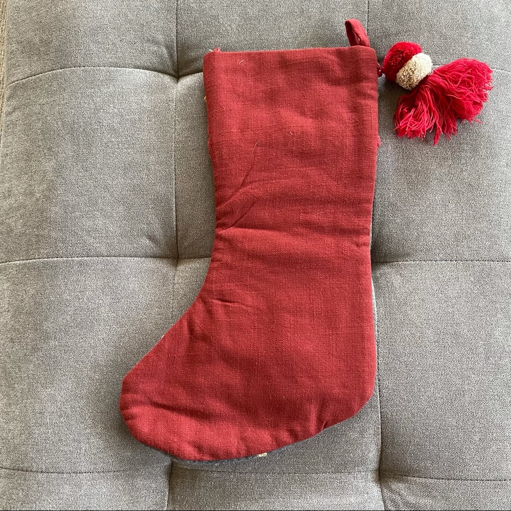 World Market embroidered boho Christmas stocking - Picture 4 of 5